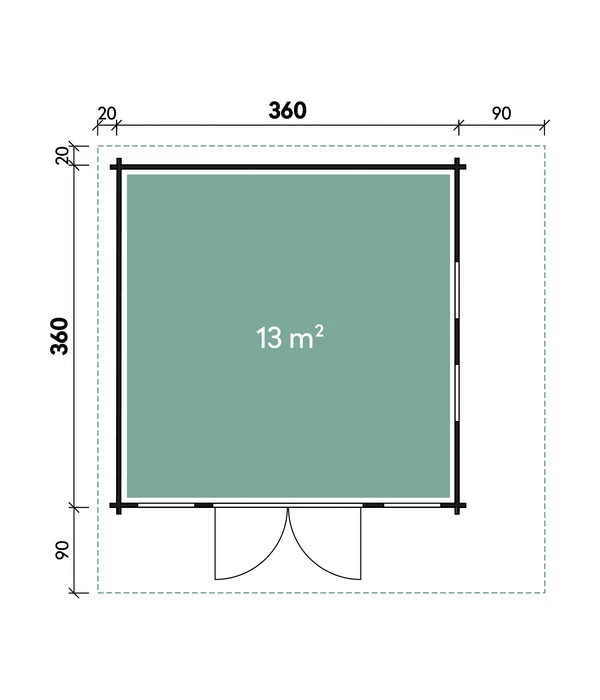 Wolff Finnhaus Gartenhaus Aalborg 70-B XL, Ca. B470/H280/470 Cm 5 Wolff Finnhaus Gartenhaus Aalborg 70-B XL, Ca. B470/H280/470 Cm – Bild 3