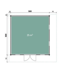 Wolff Finnhaus Gartenhaus Aalborg 70-F XL, Ca. B610/H280/T610 Cm -Gardena Verkäufe 6930549 WE DE 001 FinnhausBBHAalborg44F