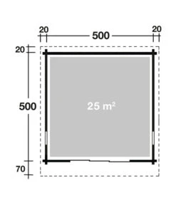 Wolff Finnhaus Gartenhaus Trondheim 70-F XL, Inkl. Schiebetür Rechts, Ca. B540/H256/T590 Cm -Gardena Verkäufe 6931315 WE DE 001 FinnhausBBHTrondheim70F