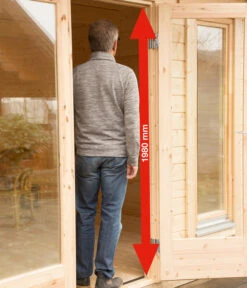 Wolff Finnhaus Gartenhaus Trondheim 70-F XL, Inkl. Schiebetür Rechts, Ca. B540/H256/T590 Cm -Gardena Verkäufe 6931315 WE DE 004 FinnhausBBHTrondheim70F