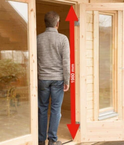 Wolff Finnhaus Gartenhaus Trondheim 70-D, Inkl. Lounge 300 Rechts, Ca. B770/H256/T450 Cm -Gardena Verkäufe 6931646 WE DE 009 FinnhausTr70DTuer