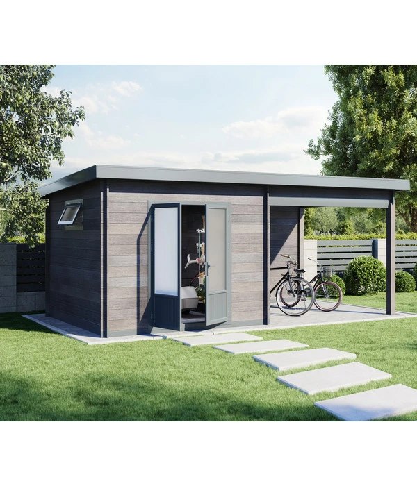 Wolff Finnhaus Gartenhaus WPC-Trend D+, Inkl. Lounge, Ca. B600/H251/T332 Cm 4 Wolff Finnhaus Gartenhaus WPC-Trend D+, Inkl. Lounge, Ca. B600/H251/T332 Cm – Bild 2