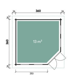 Wolff Finnhaus Gartenhaus Katrin 44-B, Ca. B412/H301/T412 Cm -Gardena Verkäufe 6933907 WE DE 001 FinnhausBBHKatrin