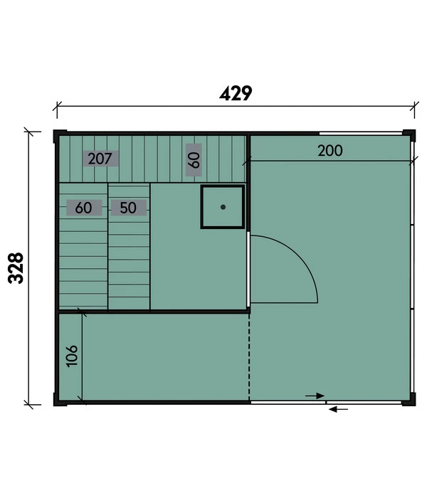 Wolff Finnhaus Sauna Paradiso 4x3, Ca. B429/H261/T328 Cm 5 Wolff Finnhaus Sauna Paradiso 4x3, Ca. B429/H261/T328 Cm – Bild 3