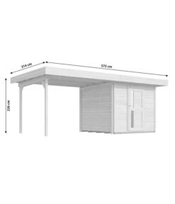 Weka Designhaus 172 B Gr. 1, Ca. B575/H226/T314 Cm -Gardena Verkäufe 6950109 WE BG 001 WekaGartenhausSkizze