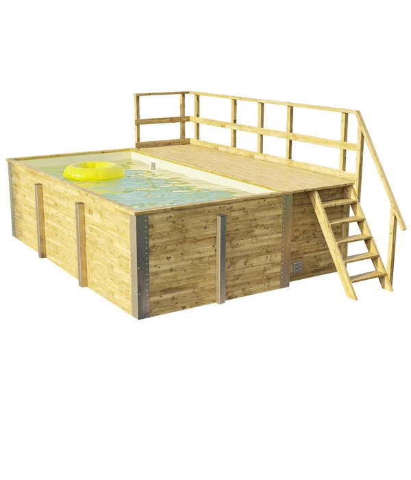 Weka Massivholzpool 595 Gr. 1, Ca. B490/H201/T315 Cm, Folie Sand 3 Weka Massivholzpool 595 Gr. 1, Ca. B490/H201/T315 Cm, Folie Sand