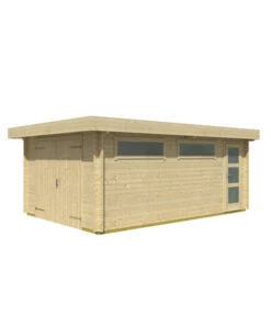 Weka Einzelgarage 441, Inkl. 2 Fenstern & 1 Zusatztür, Ca. B422,7/H234/T600 Cm