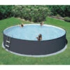 Summer Fun Stahlwandpool-Set Einsteiger, Rund, Anthrazit -Gardena Verkäufe 6956957 WE MO 001 StahlwandpoolSetrund350x90cm