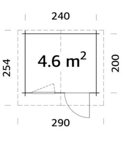 Palmako Gartenhaus Emma, Ca. B290/H222/T254 Cm -Gardena Verkäufe 6974323 WE BG 001 PalmakoGartenhausEmma