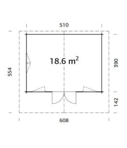 Palmako Gartenhaus Helena, Ca. B608/H290/T524 Cm 7 Palmako Gartenhaus Helena, Ca. B608/H290/T524 Cm -Gardena Verkäufe 6975072 WE BG 001 BlockbohlenhausHelenaNatur