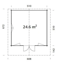 Palmako Gartenhaus Helena, Ca. B608/H290/T672 Cm -Gardena Verkäufe 6975114 WE BG 001 BlockbohlenhausHelenaNatur