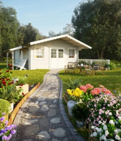 Palmako Gartenhaus Helena, Ca. B608/H290/T672 Cm -Gardena Verkäufe 6975114 WE MO 001 BlockbohlenhausHelenaNatur