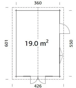Palmako Gartenhaus Irene, Ca. B426/H276/T598 Cm -Gardena Verkäufe 6975247 WE BG 001 BlockbohlenhausIreneNatur