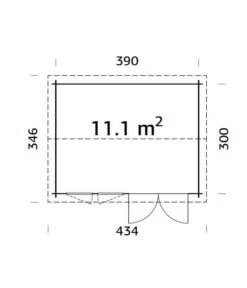 Palmako Gartenhaus Iris, Ca B434/H245/T346 Cm -Gardena Verkäufe 6975528 WE BG 001 BlockbohlenhausIrisNatur