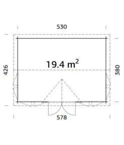 Palmako Gartenhaus Claudia, Ca. B574/H363/T424 Cm -Gardena Verkäufe 6975684 WE BG 001 BlockbohlenhausClaudiaNatur