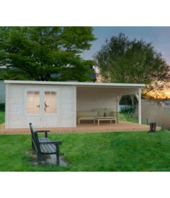 Palmako Gartenhaus Ella, Inkl. Seitendach, Ca. B614/H214/T340 Cm -Gardena Verkäufe 6976138 WE MO 001 BBHEllaNatur