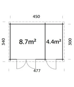 Palmako Gartenhaus Ella, Ca. B477/H214/T340 Cm -Gardena Verkäufe 6976179 WE BG 001 BBHEllaNatur