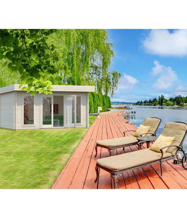 Palmako Gartenhaus Bret, Ca. B502/H249/T422 Cm 4 Palmako Gartenhaus Bret, Ca. B502/H249/T422 Cm – Bild 2