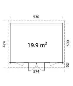 Palmako Gartenhaus Bret, Ca. B574/H249/T474 Cm -Gardena Verkäufe 6976294 WE BG 001 BBHBretNatur