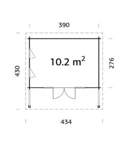 Palmako Gartenhaus Caroline, Ca. B434/H257/T430 Cm -Gardena Verkäufe 6976336 WE BG 001 BBHCarolineNatur