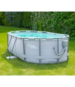 Summer Waves Frame Pool-Set, Oval, Anthrazit -Gardena Verkäufe 6990832 WE MO 002 SummerWavesFramePool300x200x84cm