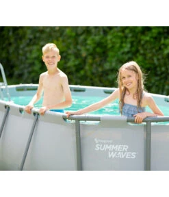 Summer Waves Frame Pool-Set, Oval, Anthrazit -Gardena Verkäufe 6990832 WE MO 004 SummerWavesFramePool300x200x84cm