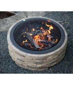 Westmann Feuerstelle, Ca. B90/H54/T90 Cm -Gardena Verkäufe 6992572 WE MO 004 FeuerschaleMGitter90cm