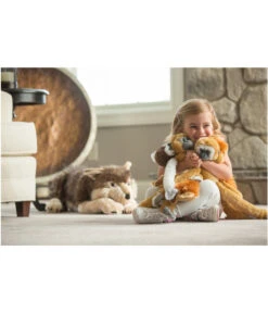 WILD REPUBLIC® Stofftier Wolf, Liegend -Gardena Verkäufe WildRepublic M Wolfxxl HaengendeAffen