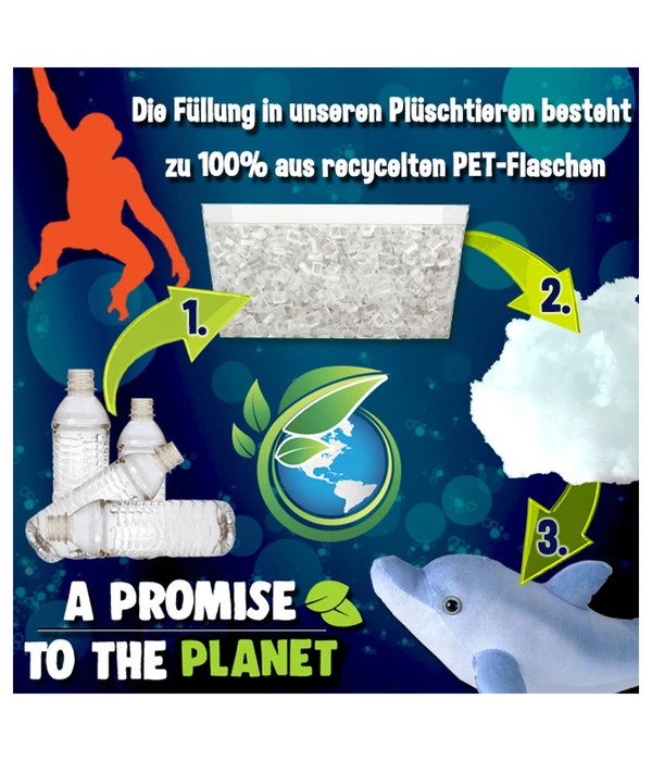 WILD REPUBLIC® Stofftier Flusspferd, Ca. B24/H11 Cm 4 WILD REPUBLIC® Stofftier Flusspferd, Ca. B24/H11 Cm – Bild 2